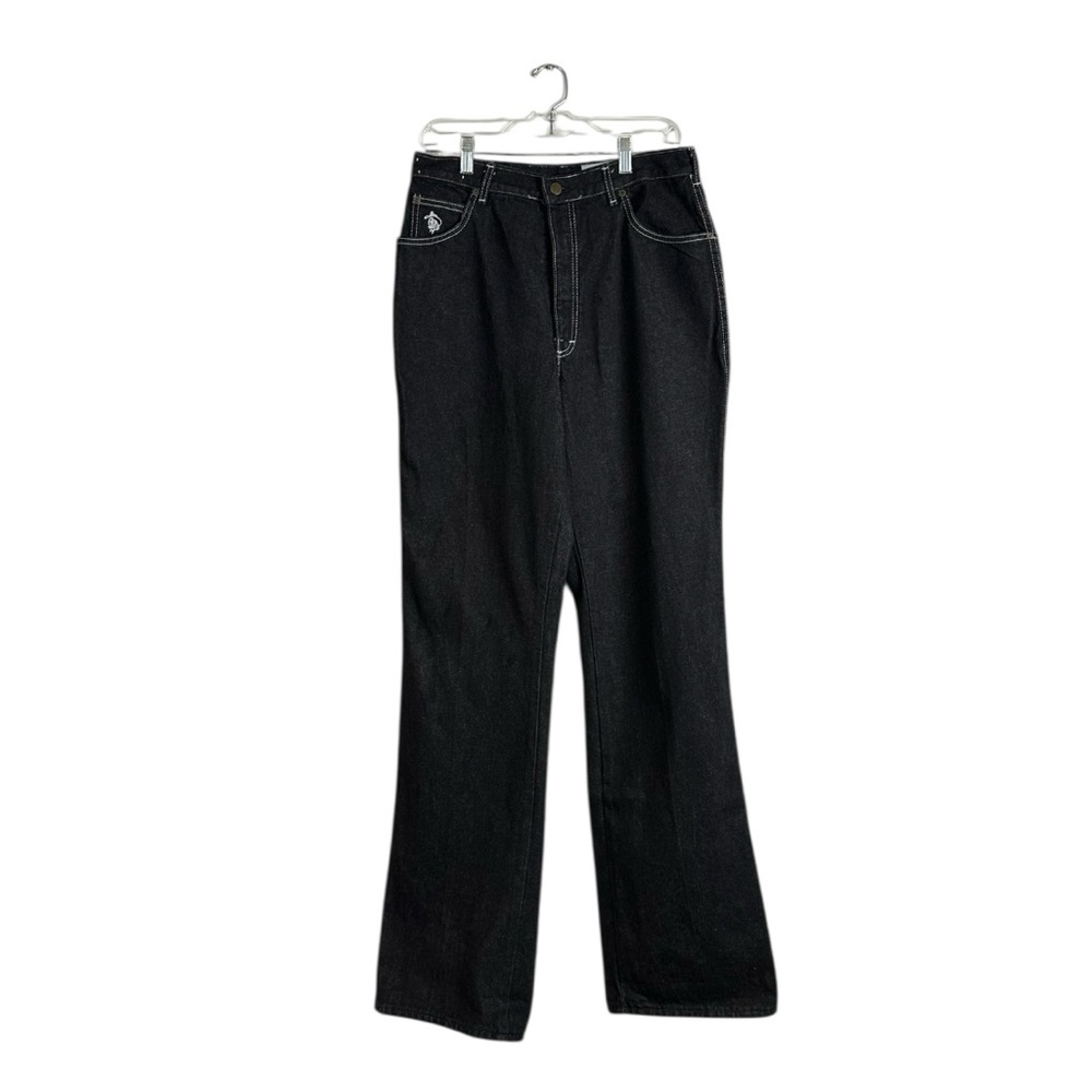 Vintage KENNY ROGERS Denim Jeans 70s 80s Old Stock High Rise Embroidered